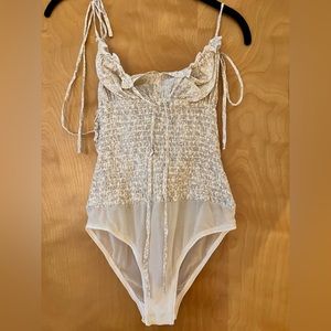 White floral bodysuit
